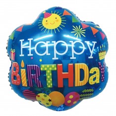 Flower shape birthday foil balloon (18 inch)