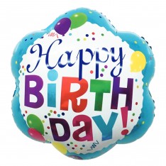 Flower shape birthday foil balloon (18 inch)