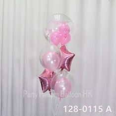 Customise Birthday Crystal Balloon (customise Name & congratulation - sticker single colour)