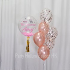 Customise Birthday Crystal Balloon (Colour Print Name Congratulation Image)