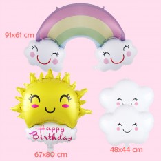 HappySun & HappyRainbow & HappyCloud foil balloon