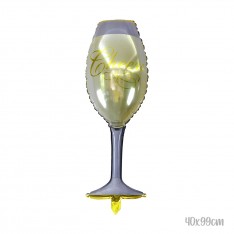Champaign bottle & glass (float)
